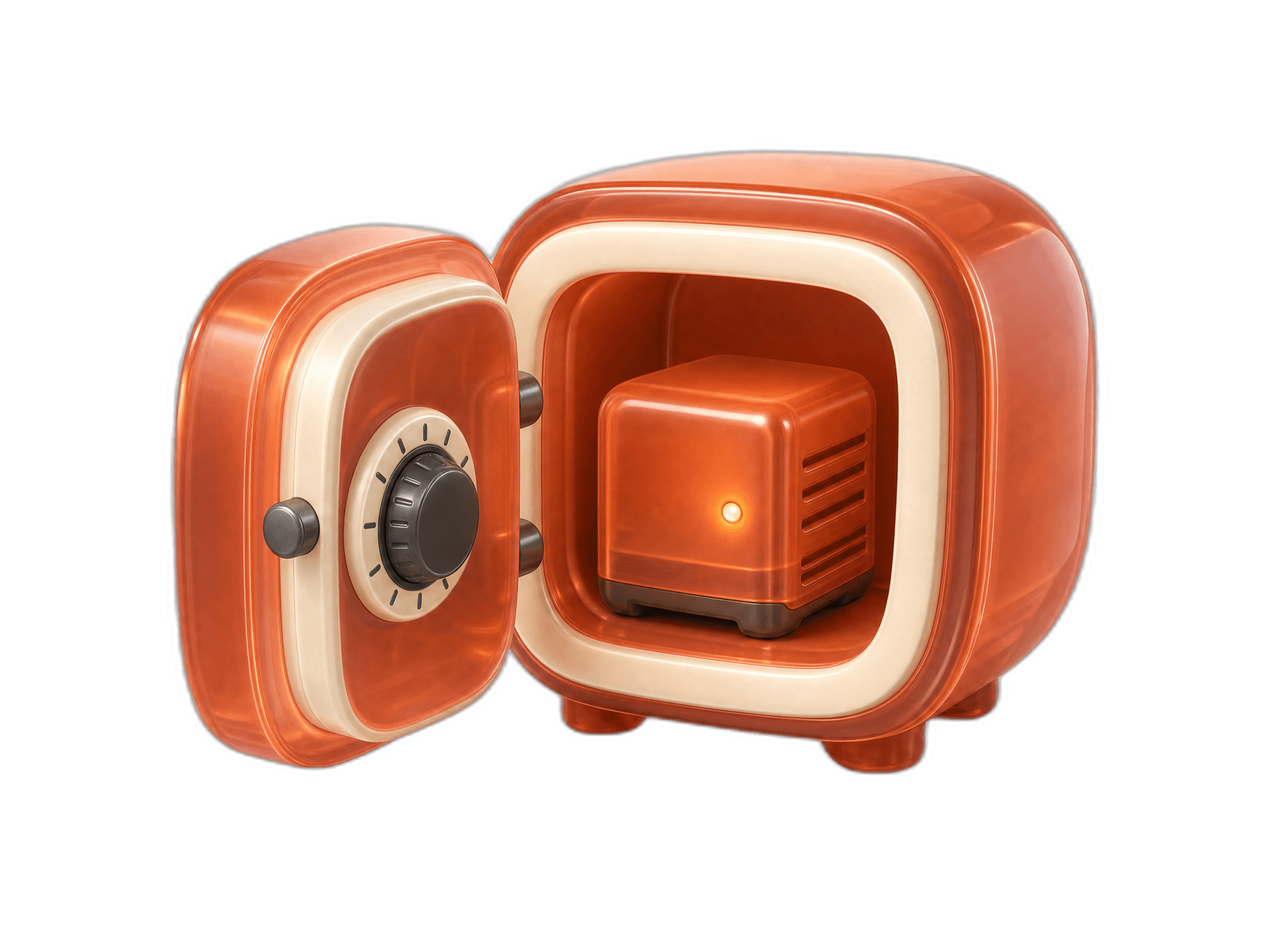 A vault holding the FoxTrove Node — your data stays in your building